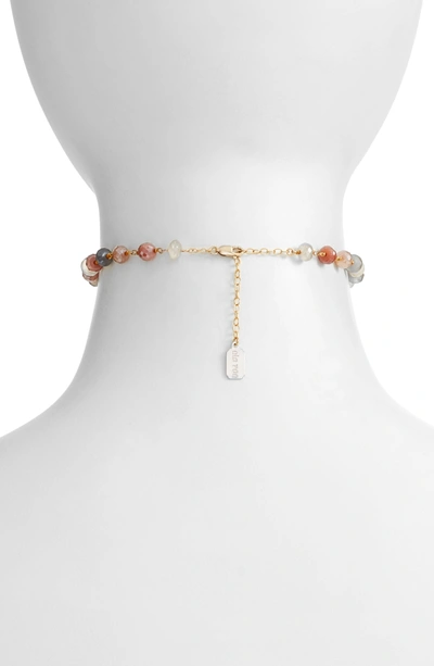Shop Ela Rae Libi Grand Choker Necklace In Multi Moonstone