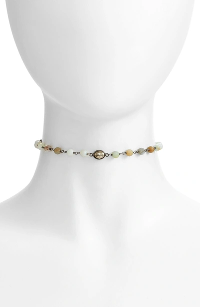 Shop Ela Rae Libi Grand Choker Necklace In Peruvian Opal / Pyrite