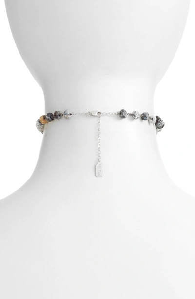 Shop Ela Rae Libi Grand Choker Necklace In Dendrite Opal / Labradorite