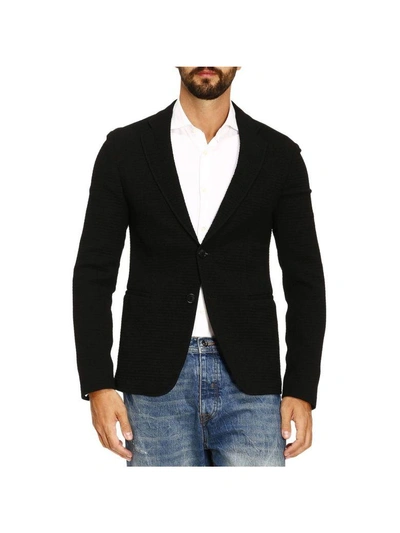 Shop Giorgio Armani Blazer Blazer Men  In Black