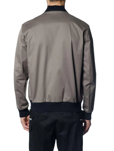 Shop Dsquared2 Zipped Bomber Jacket With Black Edges In Light Brown