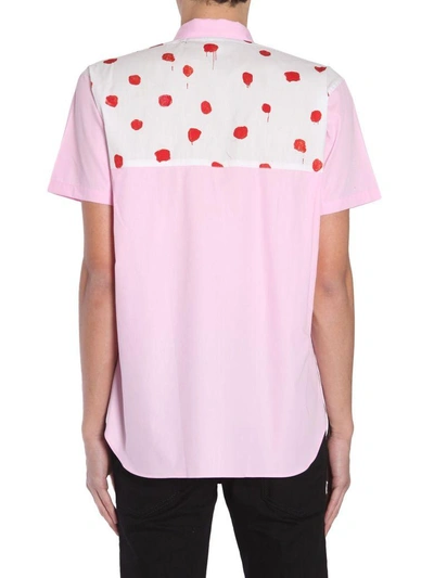 Shop Comme Des Garçons Shirt Cotton Poplin Shirt In Rosa