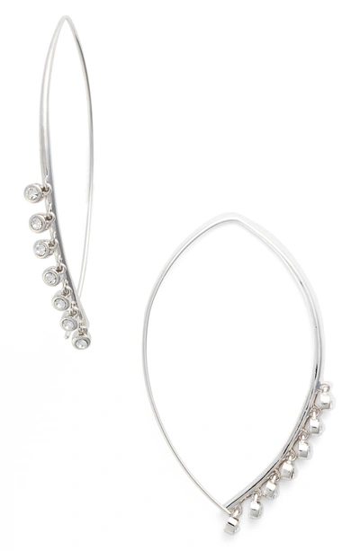 Shop Jules Smith Lure Threader Earrings In Silver/ Clear