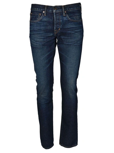 Shop Tom Ford Faded Jeans In Blue