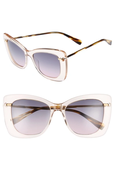 Shop Derek Lam Clara 55mm Gradient Sunglasses In Nude Crystal