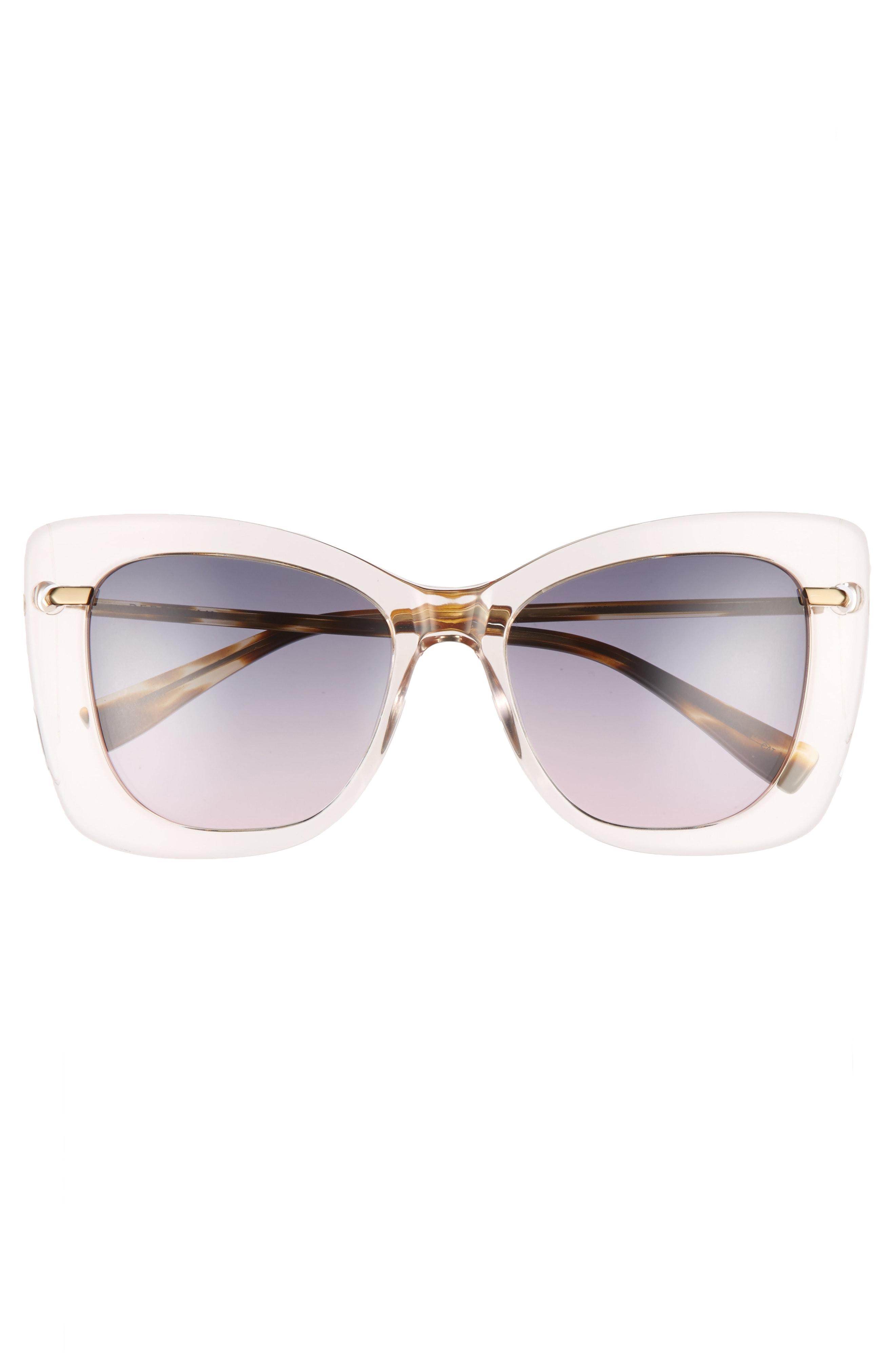 Derek Lam Clara 55mm Gradient Sunglasses In Nude Crystal | ModeSens