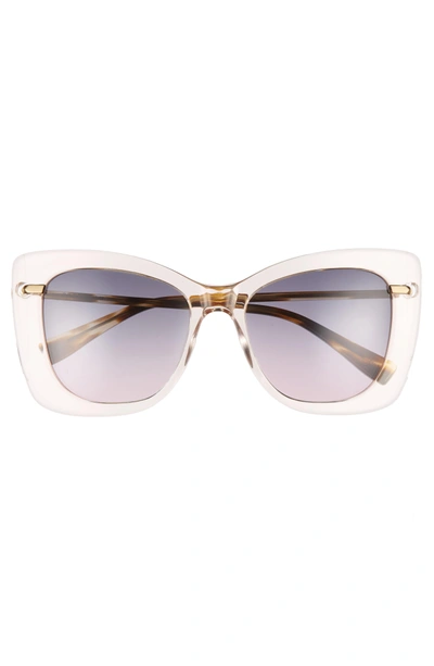 Shop Derek Lam Clara 55mm Gradient Sunglasses In Nude Crystal