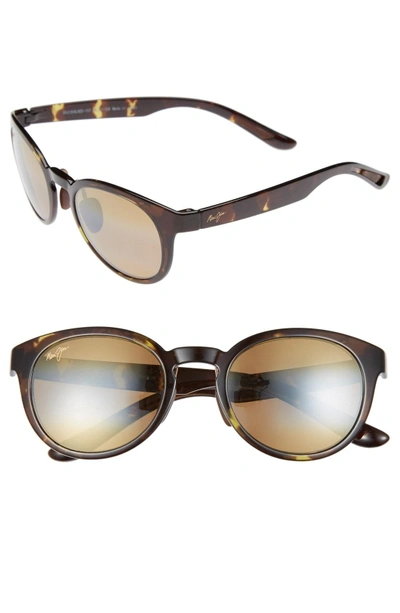Shop Maui Jim Keanae 49mm Polarizedplus2 Sunglasses In Olive Tortoise/ Bronze