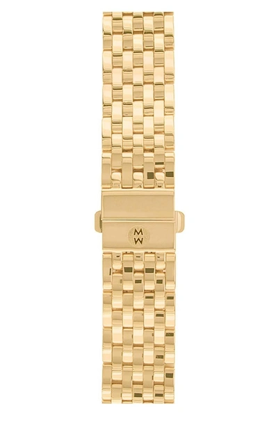 Shop Michele Deco 18mm Gold Plated Bracelet Watchband