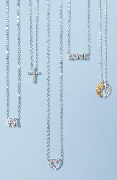 Shop Nadri Reminisce Pendant Necklace In Rhodium