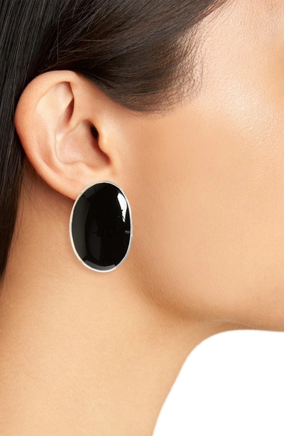 Shop Sophie Buhai Sabine Onyx Earrings In Silver