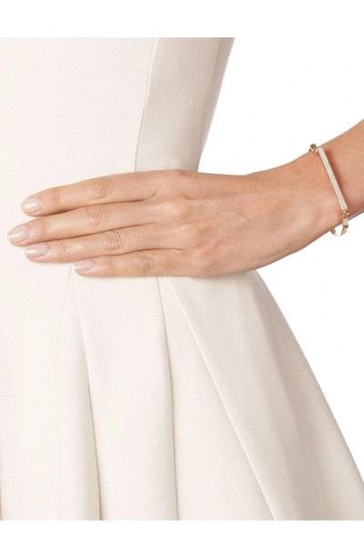 Shop Monica Vinader Engravable Signature Thin Bangle In Rose Gold/ Diamond