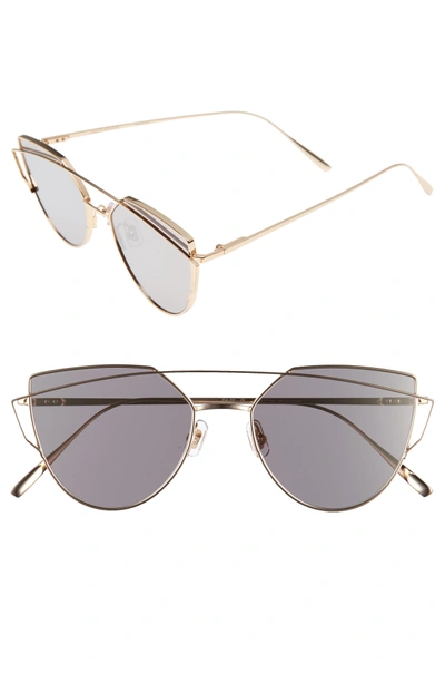 Shop Gentle Monster Love Punch 55mm Titanium Aviator Sunglasses - Gold Mirror