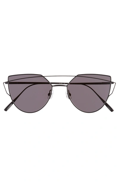 Shop Gentle Monster Love Punch 55mm Titanium Aviator Sunglasses - Matte Black