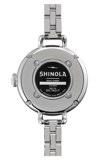 Shop Shinola 'the Birdy' Bracelet Watch, 34mm In Silver