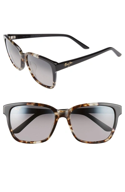 Shop Maui Jim Moonbow 57mm Polarizedplus2 Sunglasses - White Tokyo/ Gloss Black/ Grey
