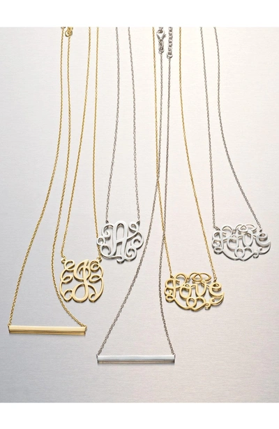 Shop Argento Vivo Bar Pendant Necklace In Rose Gold