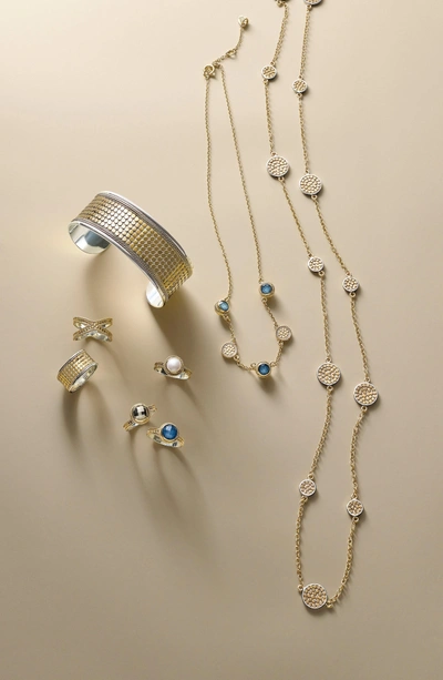 Shop Anna Beck Semiprecious Stone Station Necklace In Gold/ Silver/ Garnet