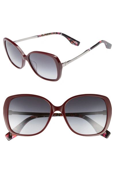 Shop Marc Jacobs 56mm Sunglasses - Ople/ Burgundy