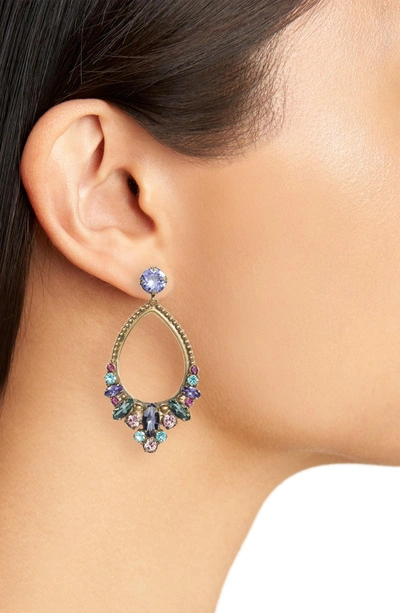 Shop Sorrelli Noveau Navette Crystal Drop Earrings In Multi