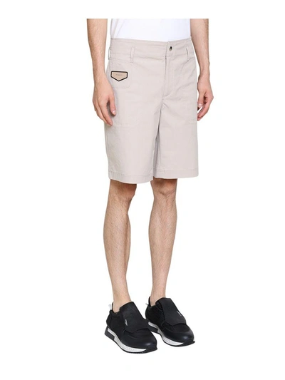 Shop Givenchy Cotton Shorts In Beige