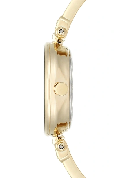 Shop Anne Klein Diamond Marker Bangle Watch, 28mm In Black/ Gold