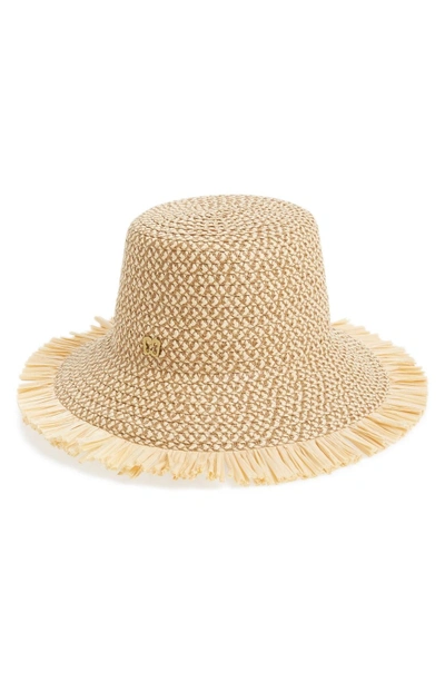 Shop Eric Javits 'tiki' Bucket Hat - Beige In Peanut