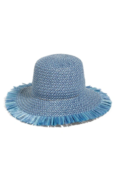 Shop Eric Javits 'tiki' Bucket Hat - Blue In Denim