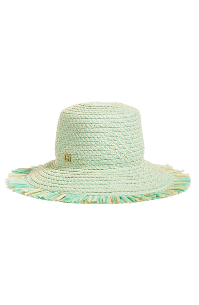 Shop Eric Javits 'tiki' Bucket Hat - Green In Mint Mix