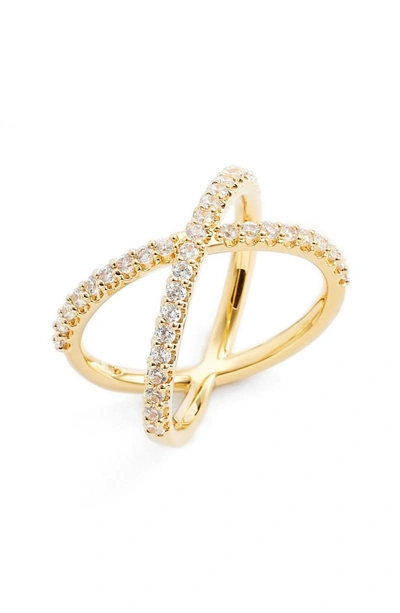 Shop Nadri Crossover Cubic Zirconia Ring In Gold