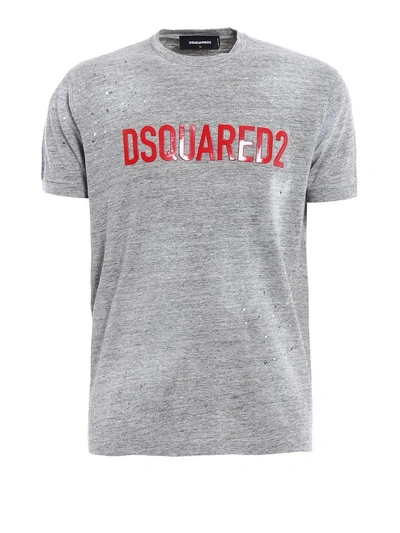 Shop Dsquared2 Jersey T-shirt In 858m Grey Melange