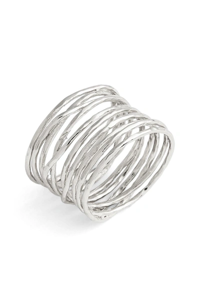 Shop Gorjana Lola Coil Ring In Silver