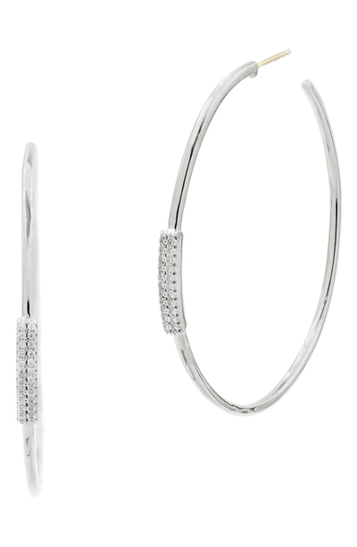 Shop Freida Rothman Radiance Delicate Hoop Earrings In Silver