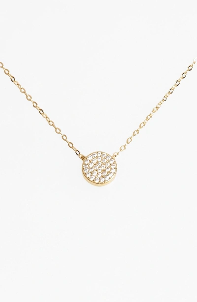 Shop Nadri 'geo' Small Pendant Necklace In Rose Gold