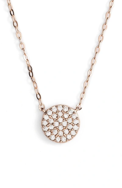 Shop Nadri 'geo' Small Pendant Necklace In Rose Gold