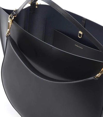 Shop Wandler Mia Leather Tote In Black