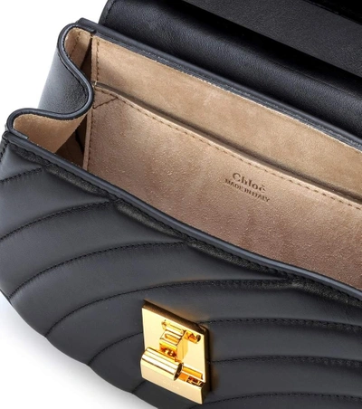 Shop Chloé Drew Mini Bijou Leather Shoulder Bag In Black