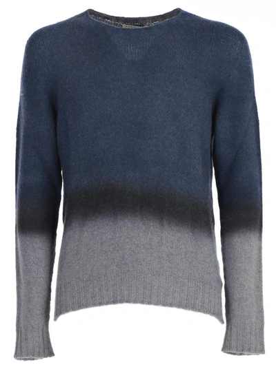 Etro Ombre Cashmere Crewneck Sweater, Navy | ModeSens