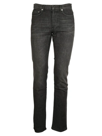 Shop Dior Christian  Slim Fit Jeans In Antracite