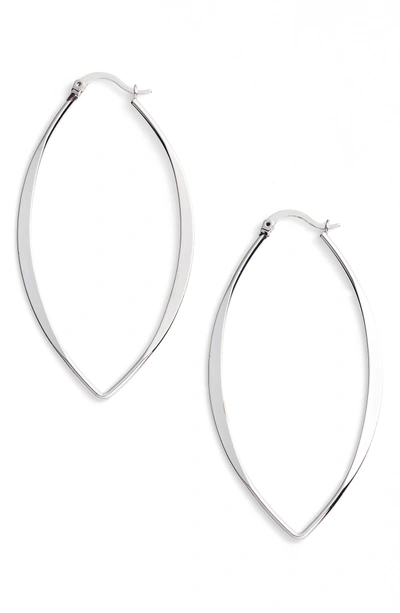 Shop Jules Smith Gamma Hoop Earrings In Silver
