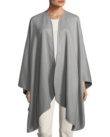 Loro Piana Regina Cashmere Wrap Cape In Medium Gray | ModeSens