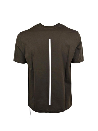 Shop Neil Barrett Contrast Stripe T-shirt In Military