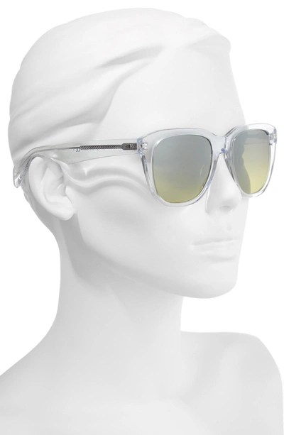 Shop Rag & Bone 49mm Rectangle Sunglasses - Crystal