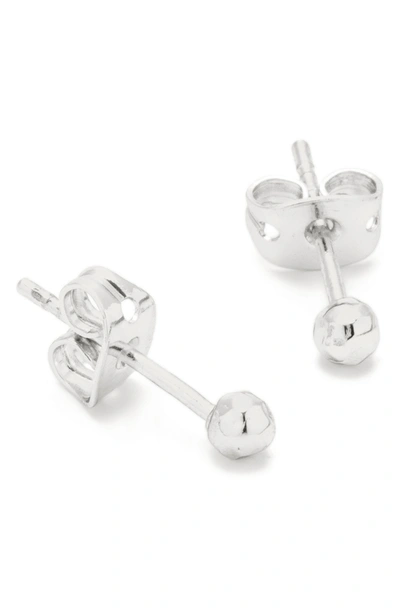 Shop Gorjana Leucadia Mini Stud Earrings In Silver