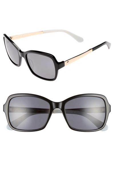Shop Kate Spade Annjanette 55mm Polarized Sunglasses - Black