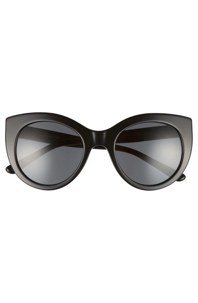 Shop Tory Burch 51mm Cat Eye Sunglasses - Black/ Silver