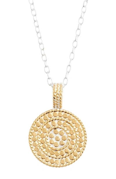 Shop Anna Beck Jewelry That Makes A Difference Circle Of Life Pendant Necklace In Gold/ Silver