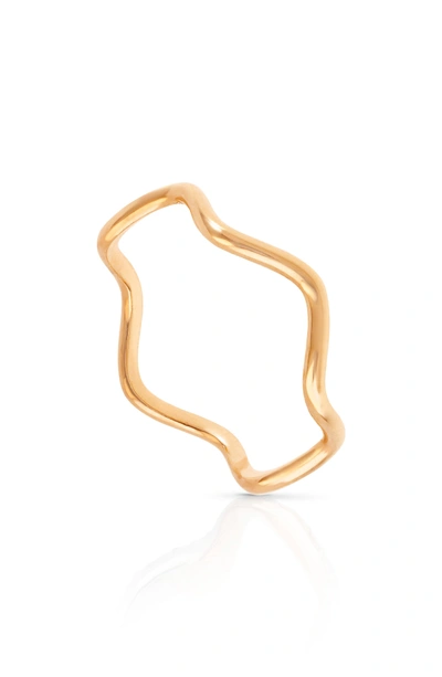 Shop Sabine Getty Baby Memphis Wave Band Ring In Rose Gold