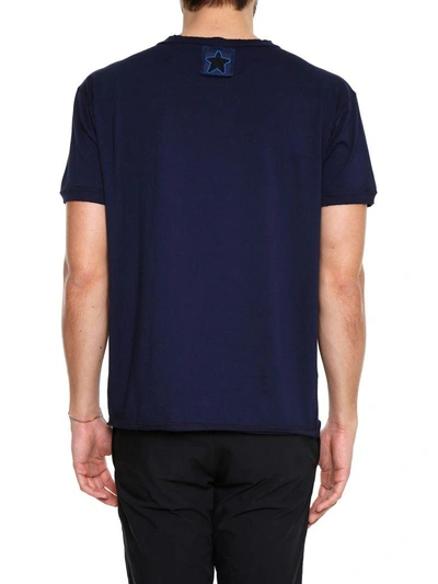 Shop Valentino Army Patch T-shirt In Indaco