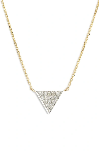 Shop Dana Rebecca Designs 'emily Sarah' Diamond Triangle Pendant Necklace In Yellow Gold